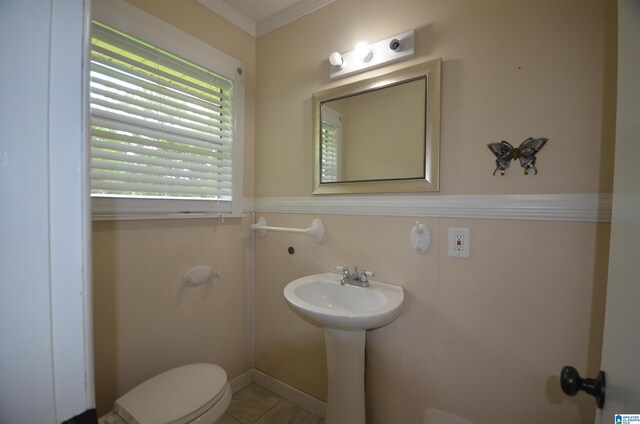 bathroom featuring tile patterned floors and toilet