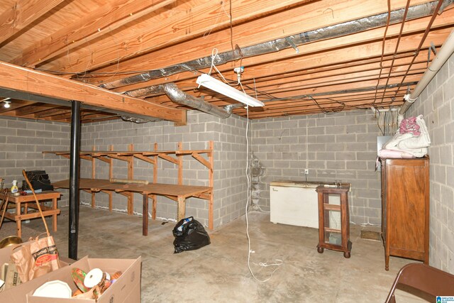 view of basement