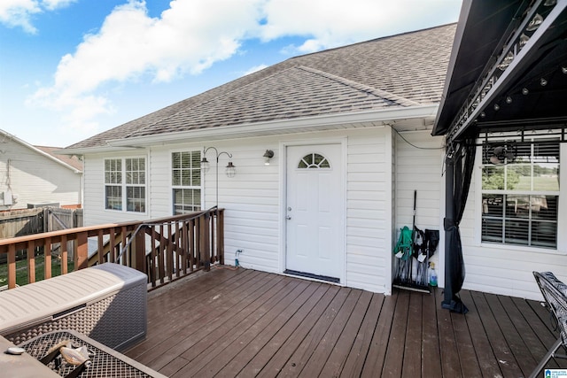 view of wooden deck