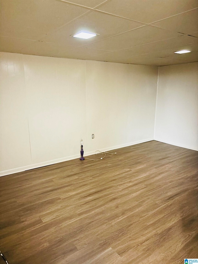 spare room featuring hardwood / wood-style flooring