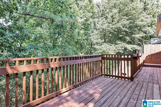 view of wooden terrace