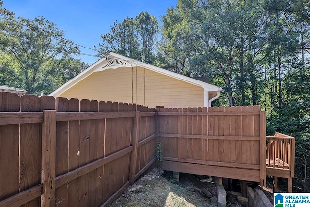 exterior space featuring a wooden deck