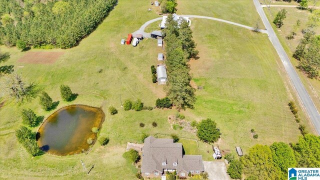 bird's eye view featuring a rural view