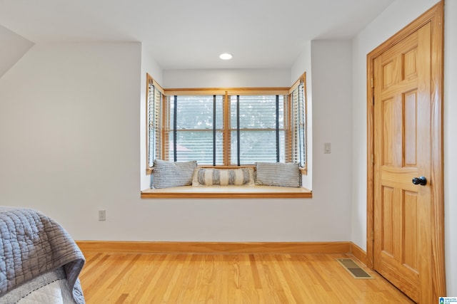 interior space with wood-type flooring