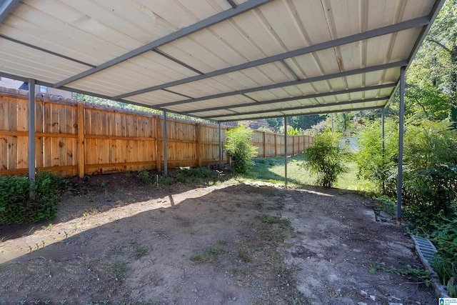 view of patio / terrace with a carport