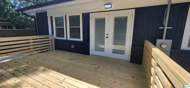 deck featuring french doors