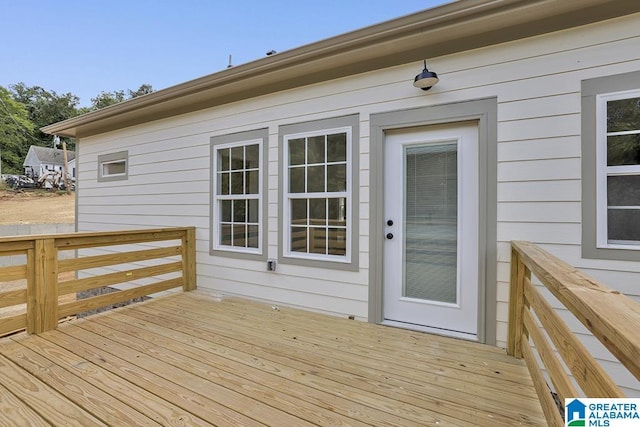 view of wooden deck