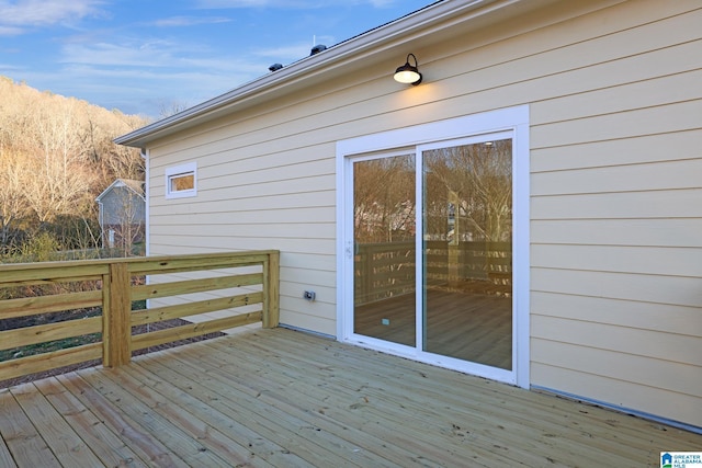 view of wooden terrace