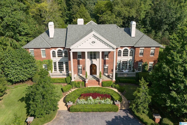 view of front facade with french doors