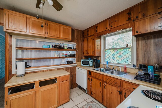 kitchen featuring sink and white appliances