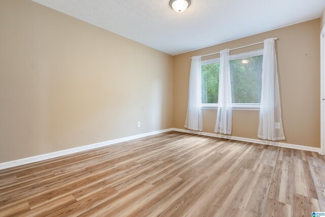 empty room featuring light hardwood / wood-style floors