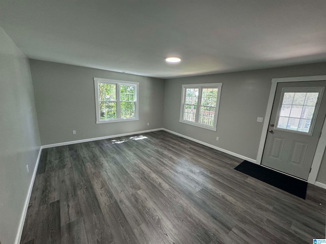 entryway featuring dark hardwood / wood-style floors