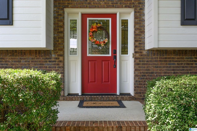 view of doorway to property