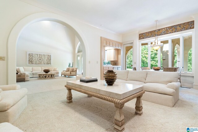 view of carpeted living room