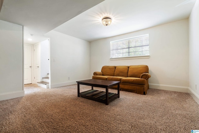 view of carpeted living room