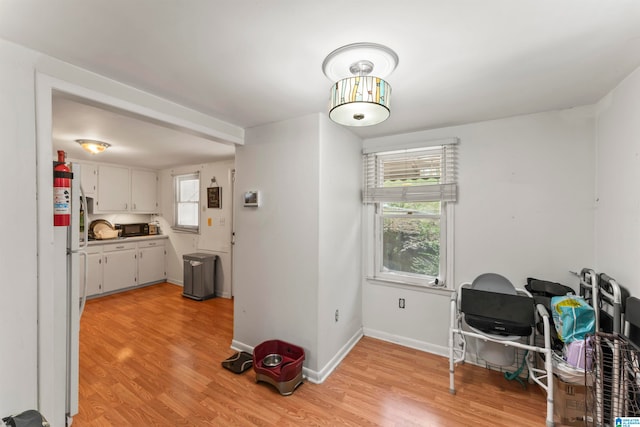 interior space with light wood-type flooring