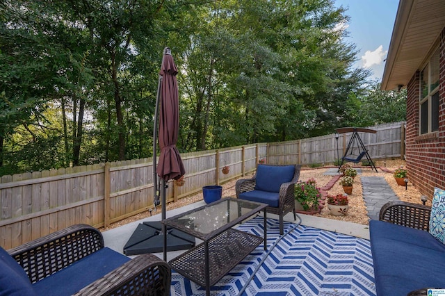 view of patio / terrace with outdoor lounge area