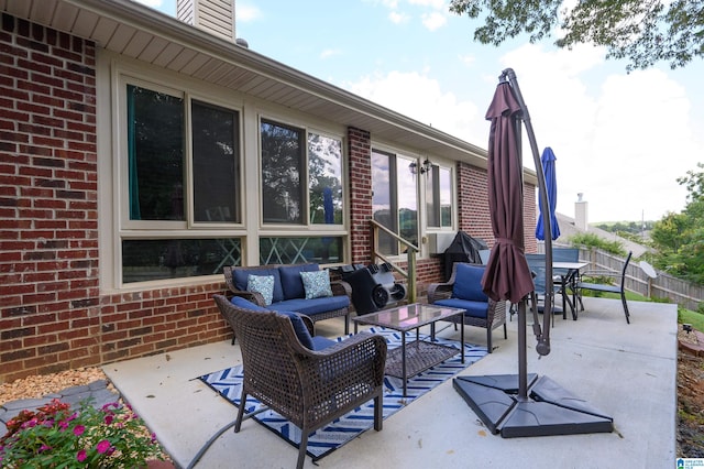 view of patio / terrace featuring outdoor lounge area