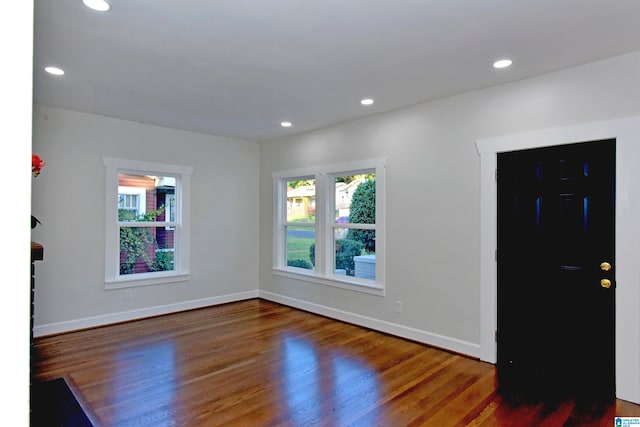 entryway featuring dark hardwood / wood-style floors