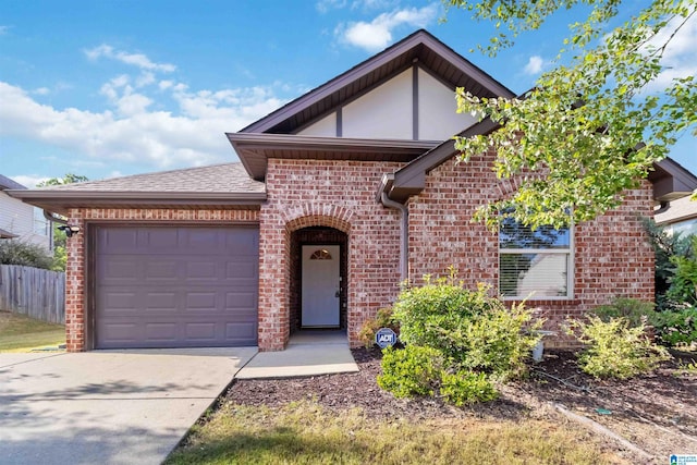 view of front of home featuring a garage