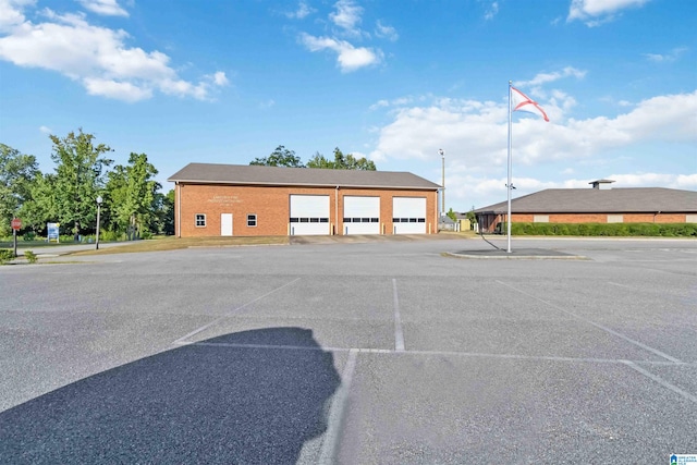 view of building exterior with a garage