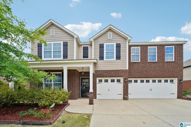 view of front of house featuring a garage