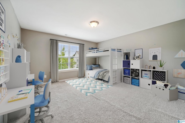 bedroom with carpet floors