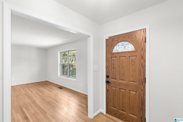 entryway featuring light wood-type flooring