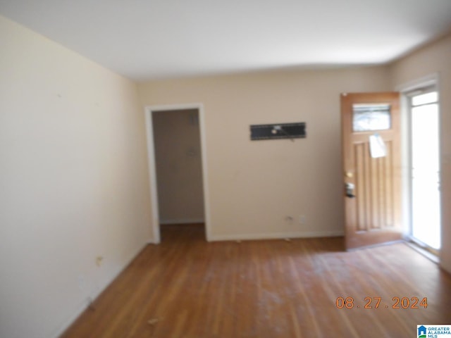 empty room featuring light wood-type flooring