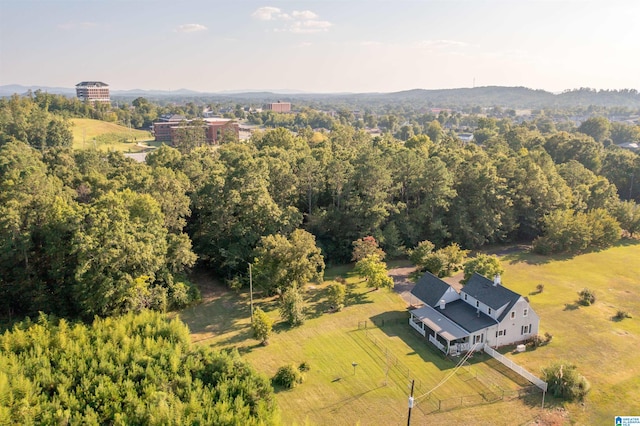 bird's eye view featuring a rural view