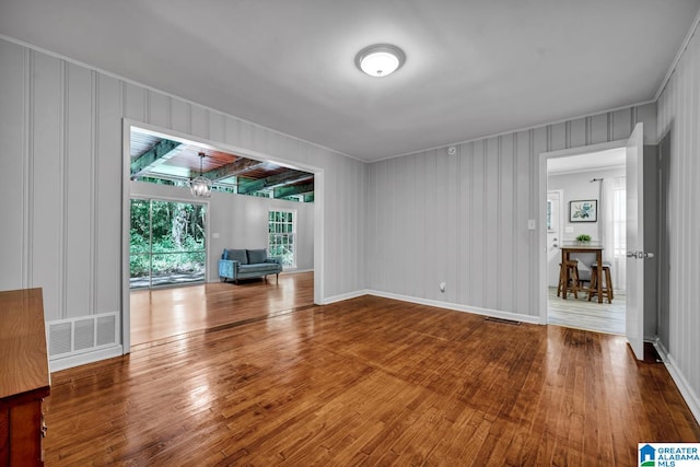 interior space featuring wood-type flooring