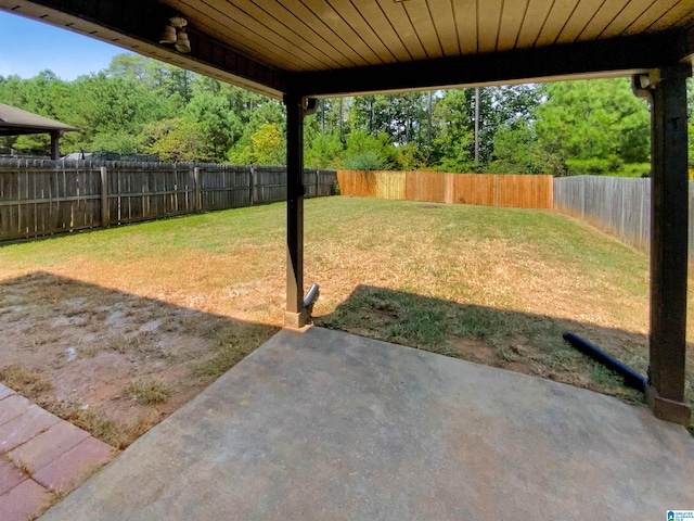 view of yard with a patio