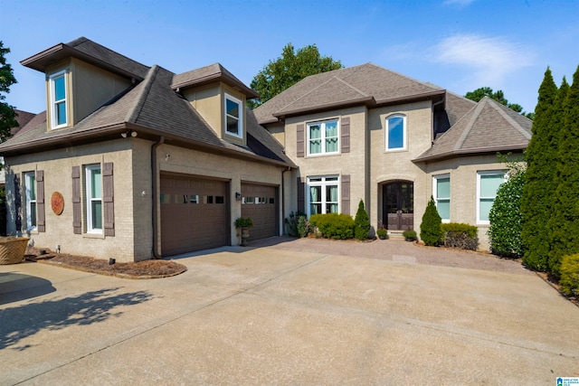 view of front facade with a garage