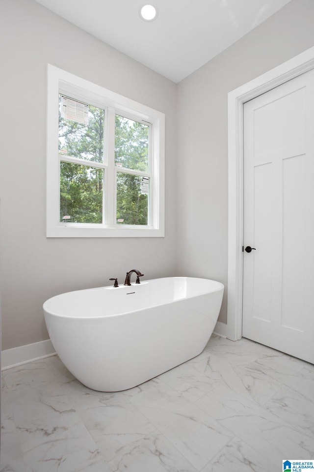 bathroom with a bathtub