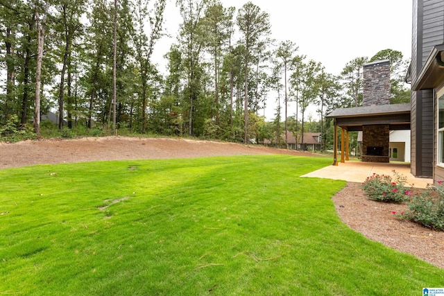 view of yard with a patio area