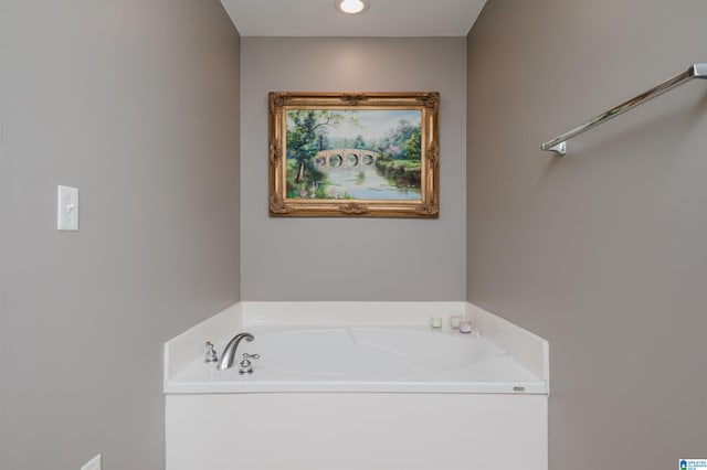 bathroom featuring a tub