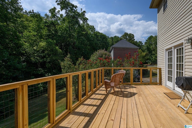 view of wooden terrace