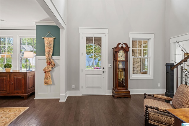 entryway featuring dark hardwood / wood-style flooring