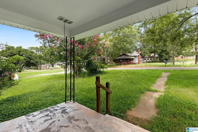 view of yard with visible vents