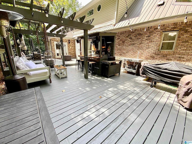 view of wooden deck