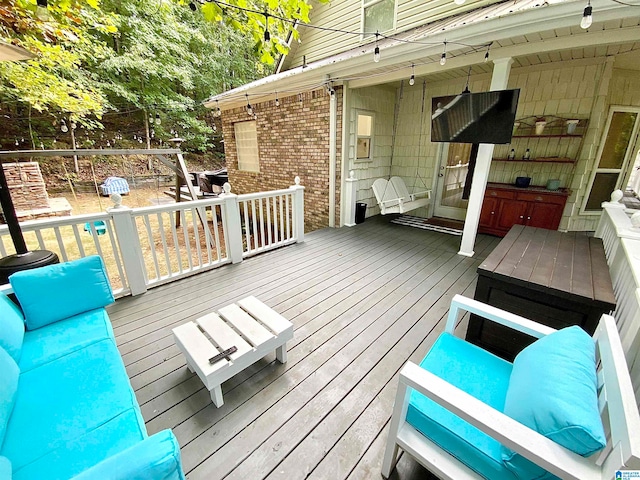 view of wooden deck