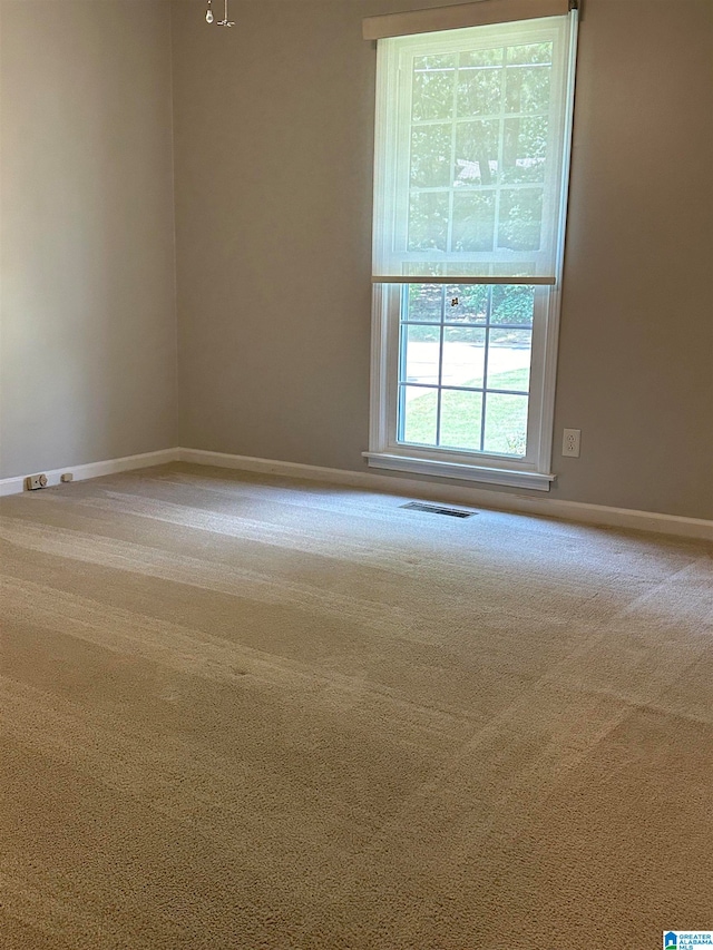 view of carpeted empty room