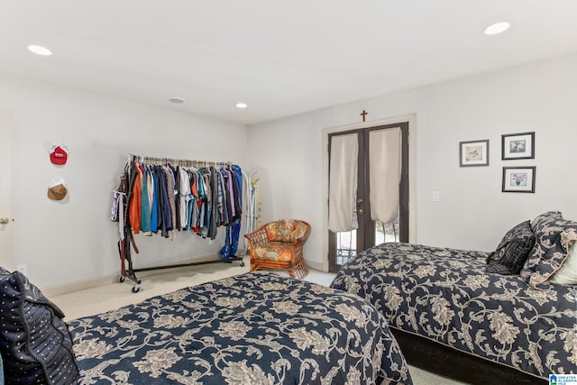 bedroom featuring carpet flooring