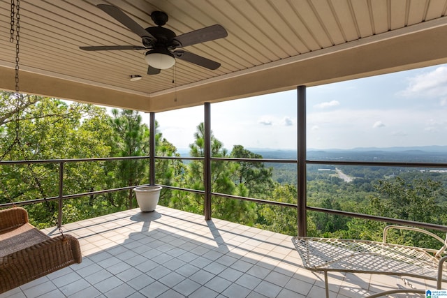 view of patio / terrace with ceiling fan