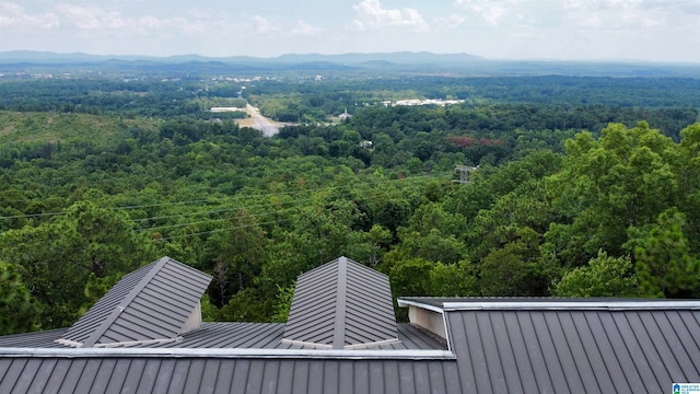 aerial view featuring a mountain view