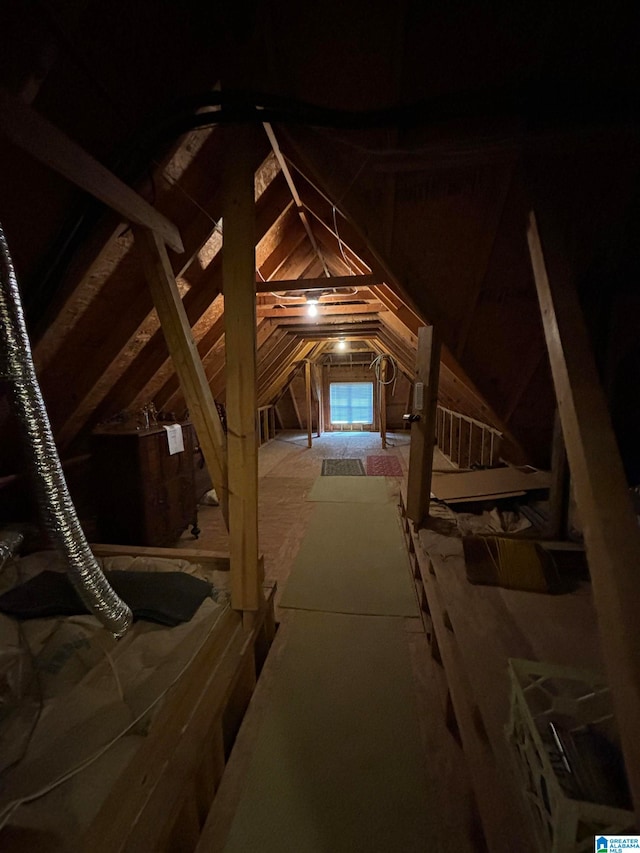 view of attic