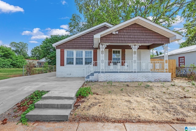 bungalow-style home featuring a porch