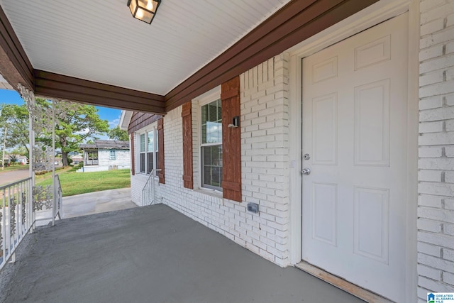 exterior space with a porch