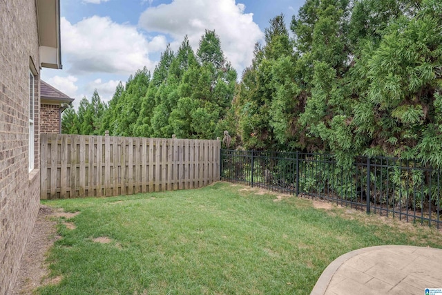 view of yard featuring a patio