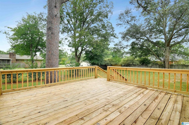207 Friendship Cir, Clanton, AL 35045 - wooden deck with a fenced backyard and a yard